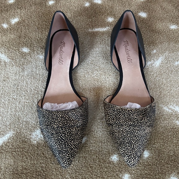 Madewell Shoes - Madewell D’ Orsay Pointed Flats-Dotted Calf Hair